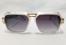 Cazal 6004/3 C004 Square Sunglasses - Clear Frame & Grey Gradient Lens