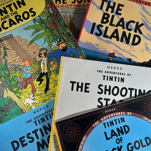 Vintage tintin books hergé - tintin,