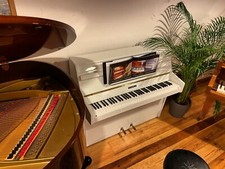 Small Gloss White Kemble Upright Piano  Restored Delivery Guarantee