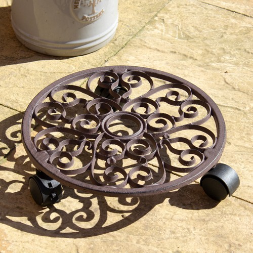 Cast iron round 29cm plant - 29cm, pot