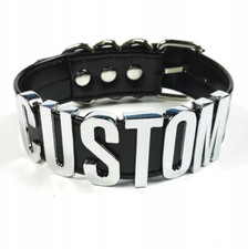 Customized Collar Choker Faux Leather Personalized Choker Letters Necklace