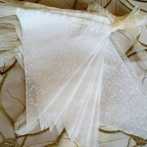 Fabric bunting wedding - fabric,