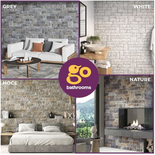Natural brick porcelain wall - natural,