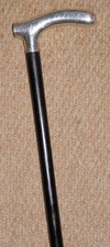 Edwardian Walking Stick Cane Silver Fritz Handle Hallmarked 1912 Jonathan Howell