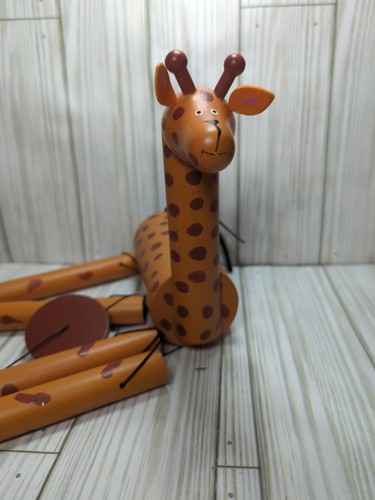 Giraffe wind chime wooden body - wooden,