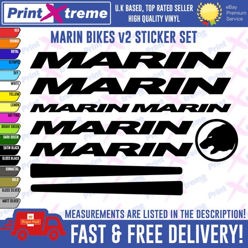 Marin bikes vinyl decals - bikes,