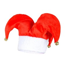 Jester Hat Christmas Fancy Dress Party Hat with Bell - Fun & Festive Costume