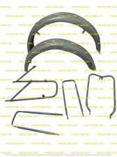 ARIEL WNG MODEL FRONT AND REAR RAW STEEL MUDGUARD SET WITH STAYS/COMPATIBLE FOR