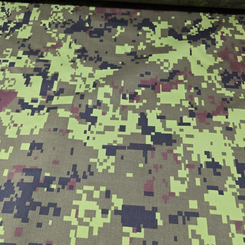 Camo green cotton material - green,