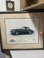 Jaguar xk120 poster signed by