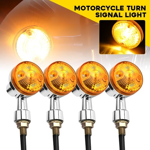 Chrome motorcycle turn - 4x,