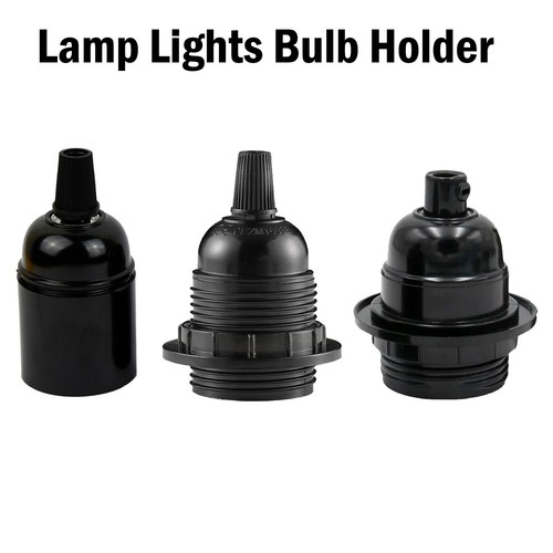 Lamp bulb holder - black, e27