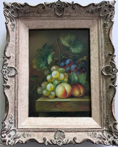 Antique miniature oil painting - oil,