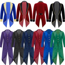 UK Kids Boys Girls Ringmaster Tuxedo Tailcoat Showman Jacket Coat Halloween