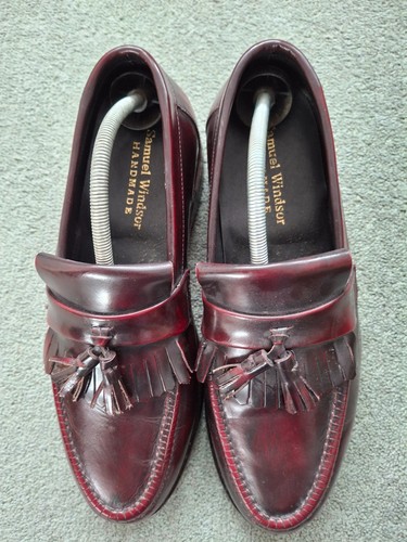 Oxblood leather handmade shoes
