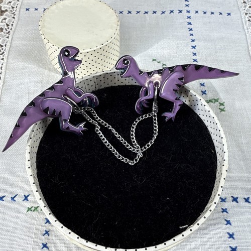 Erstwilder purple dino - purple, broach