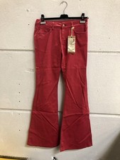 Mavi Women's Pants Amber Low-Rise, Bell Bottom Red W27 L34