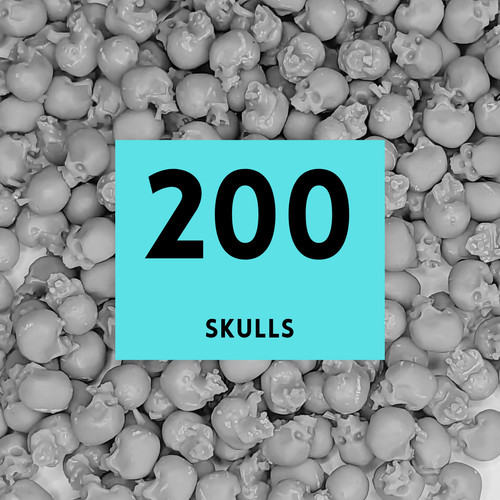 200x resin printed skulls - 200x,
