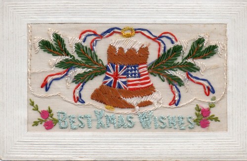 Ww1 patriotic embroidered silk - patriotic,