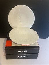 Alessi KU Toyo Ito White Soup Bowls x 4 23cm Vintage Y2K 22.5cm X 4