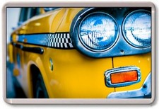 FRIDGE MAGNET - TAXI LIGHT - Large  - New York USA Cab Checker