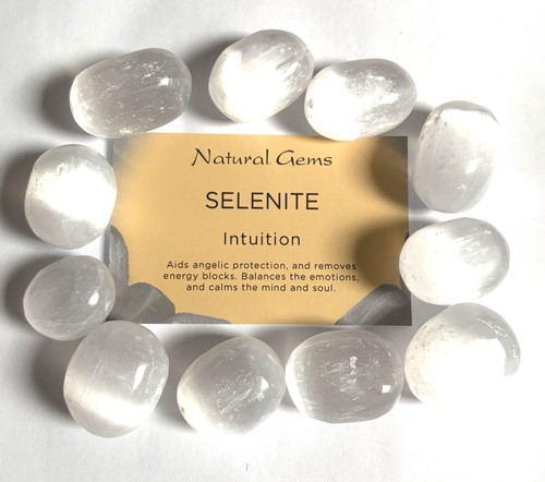 Natural selenite tumblestone - 1,