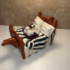 SWINESIDE TEAPOTTERY BED TEAPOT IN GOOD CONDITION 26 CM LONG NO CHIPS