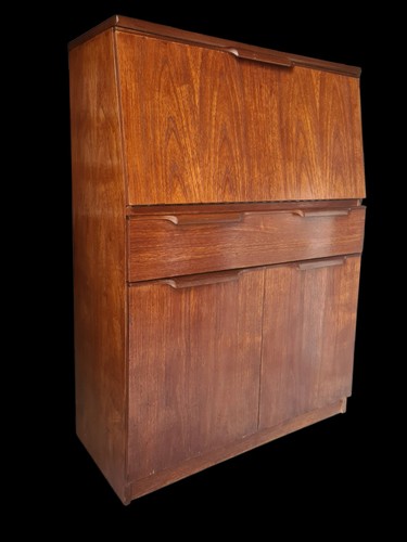 Mid century teak bureau - century,