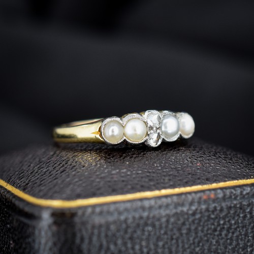 Antique edwardian 18ct - 18ct, gold
