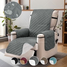 Waterproof Sofa Slip Cover Reversible Quilted Recliner Chair Throw Pet Protector
