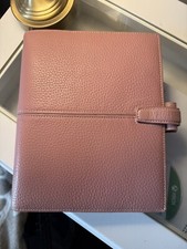 Filofax Vintage Pink Finchley A5 Deluxe Grained Leather Organiser Mauve Diary
