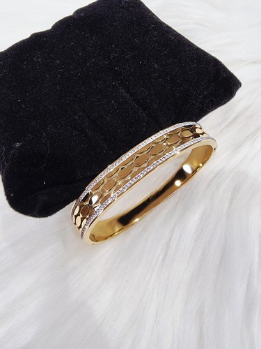 Gold bangle bracelet - gold,