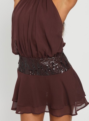 Women drop waist sequin mini - women's,