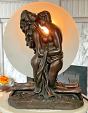 WIDDOP BINGHAM RARE "THE LOVERS" LAMP EX CONDITION