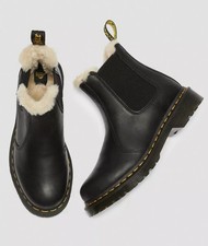 Dr Martens ‘Leonore’ Leather Faux Fur Lined Boots - Size 4 (37)