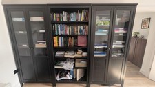 Ikea Hemnes Storage Combination: 1x Hemnes Book Case + 2x Glass door cabinets