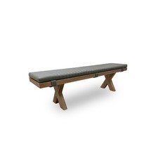 Furniture Village Bodahl 'Terra' Dining Bench + Grey Pad Desert Solid Oak 180cm