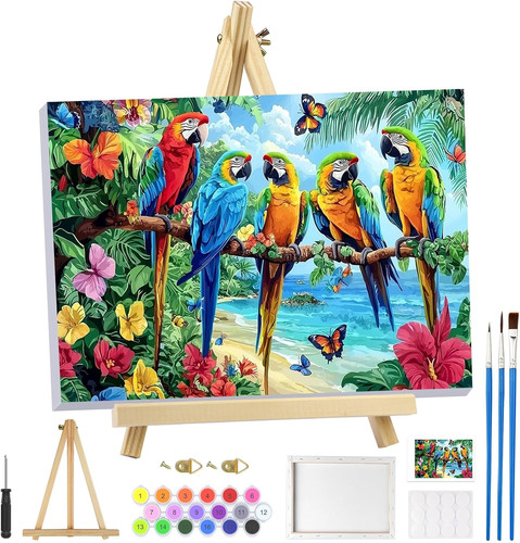 Mogtaa parrot paint numbers - paint,
