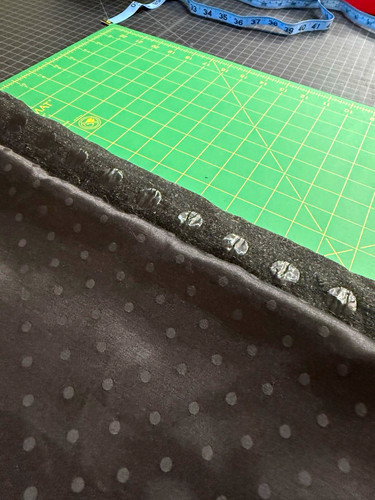 Black gray polka dot lining - polka,