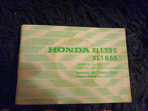 Honda xl185 owners handbook - xl185,