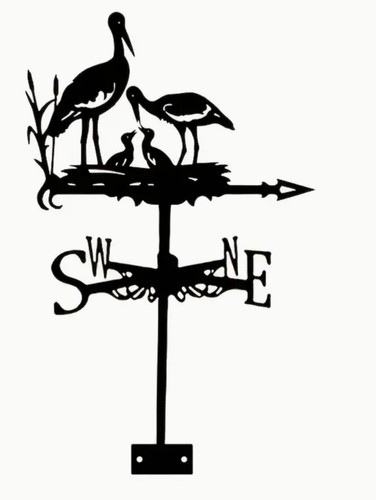 New metal crane heron - ,