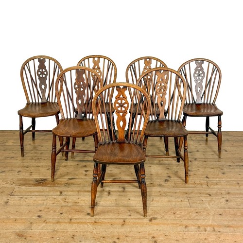Antique set seven - antique, wheelback