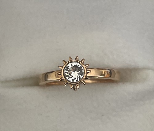 Swarovski crystal solitaire - crystal,