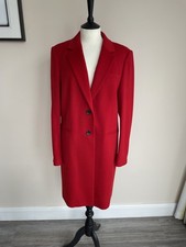 HOBBs Vibrant Red Soft 100% Wool Tilda Coat Size 18