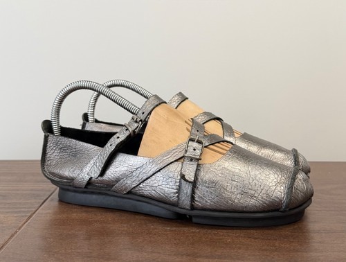 Trippen silver leather ballet - silver,