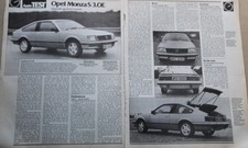 Original Autocar 1981 extracted folded road test OPEL MONZA S 3.0E 5speed manual