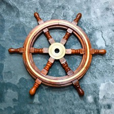 Retro Wooden and Brass Ship