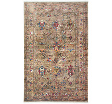 Antique Beige Vintage Traditional Rug Machine Washable Non slip Large Living
