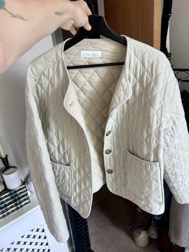 Zara quilted linen jacket