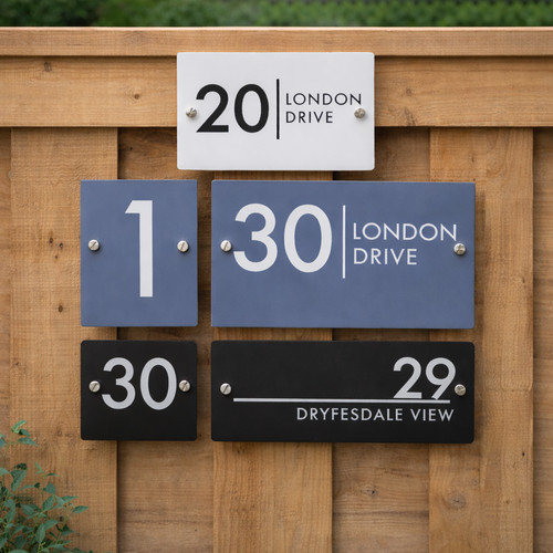 House door number sign - house,